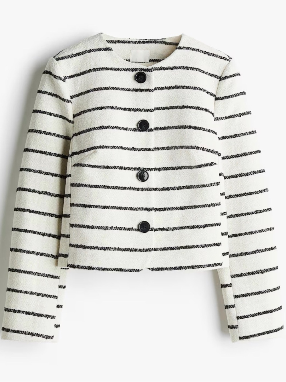 H&M Striped Button Front Blazer